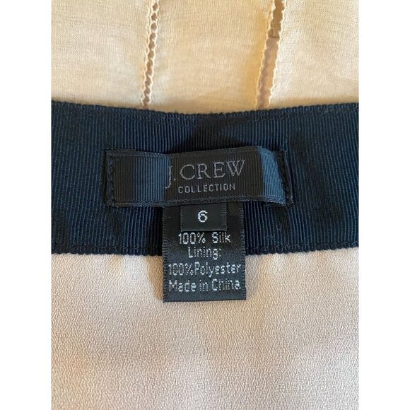J. Crew Collection EUC 100% Champagne Silk Tiered Fringe Mini Skirt 6 - Picture 4 of 4